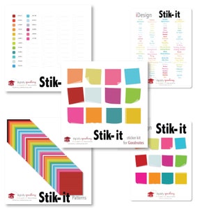Stik it Digital Planner Goodnotes Stickers, Patterns, Keynote Shapes, & Quotes