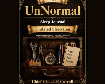 Sleep Journal Printable — Undated Sleep Log & Wind-Down Checklist for Brain Injury Recovery (Large Print)