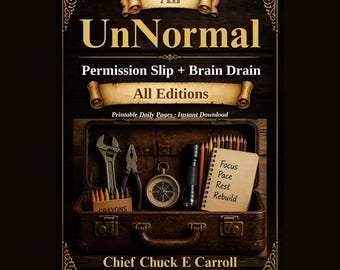 Permission Slip + Brain Drain — Large-Print Printable Daily Check-In Pages for Brain Injury Recovery (PDF)