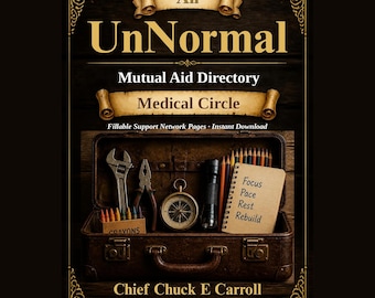 Mutual Aid Directory Medical Circle — Large-Print Care Team, Medication & Appointment Log (Printable PDF)