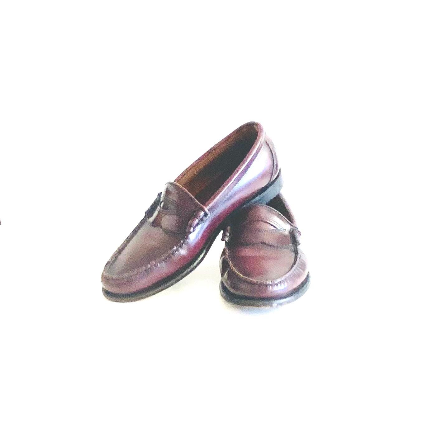 Vtg Dark‎ Brown Goodyear Leather Loafers 9 Comfort Slip On Moc Toe Braided 80s Leather Loafers Vtg - Etsy main image 3