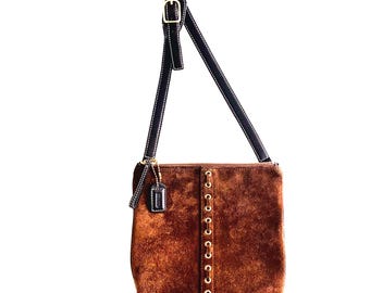 Vintage Coach Sheridan Glenwood Navy Leather Crossbody Bag - Etsy