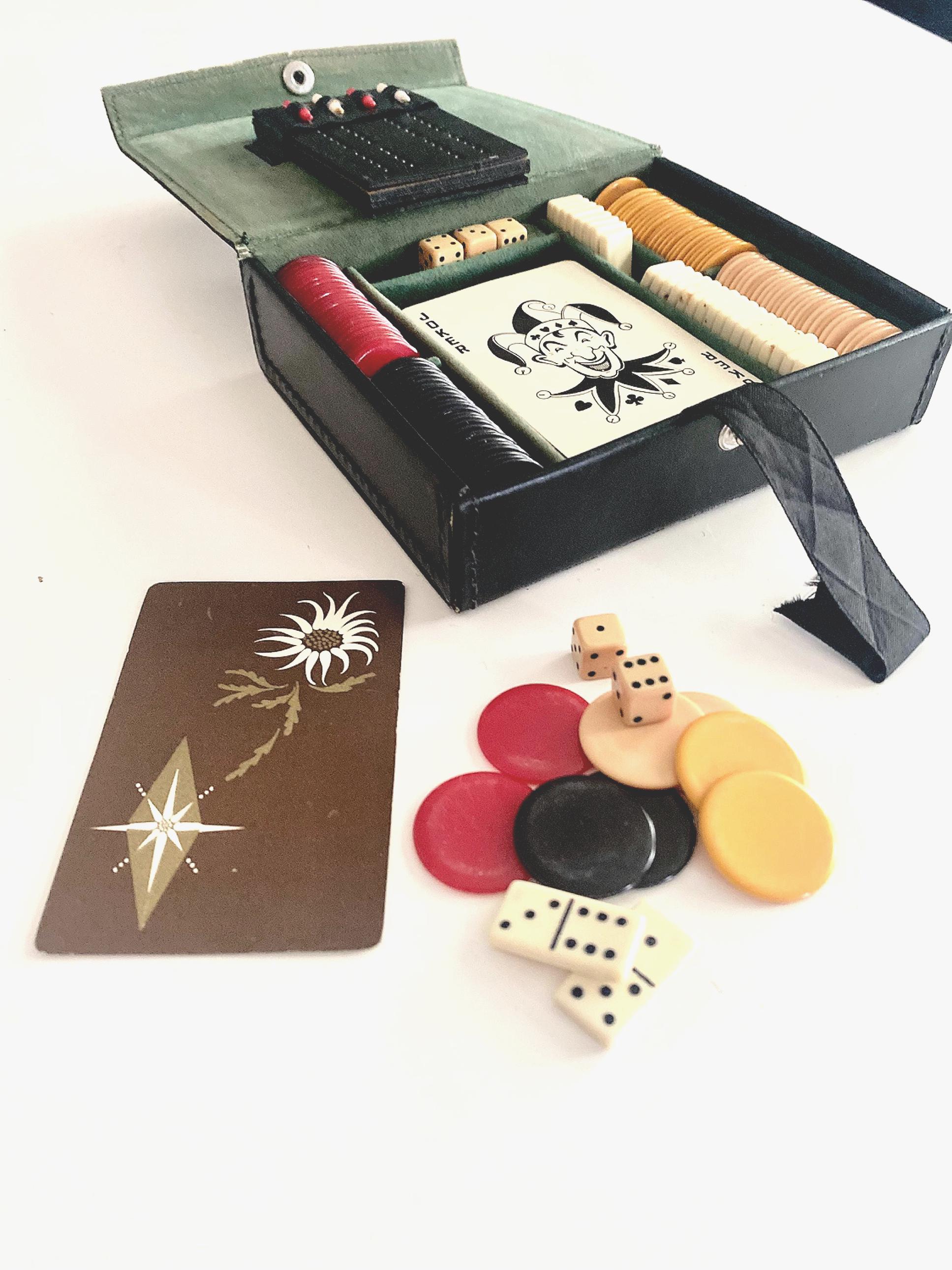 Vintage Set of Poker Dice in Leather Case - Etsy