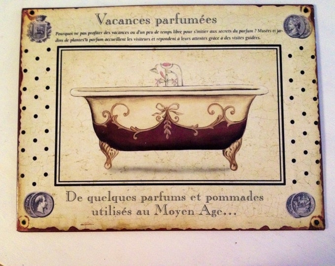 Vintage Tin Bathroom Sign Etsy