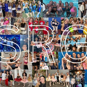 Pode incluir: Uma colagem de fotos com jovens em várias poses e cenários. As fotos estão dispostas em uma grade e são cercadas por um contorno branco que soletra "SRG".