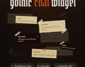 Halloween Full Screen Chat Overlay | Animated Twitch Chat Widget | StreamElements | Dark Academia