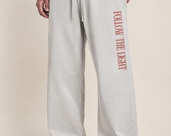 Pantalones deportivos cristianos, con abertura en la parte inferior, pantalones de fe.
