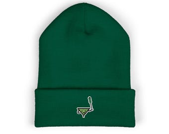 Dirty Martini Beanie, Olive Embroidered Cuffed Beanie, Martini Lover Gift, Stocking Stuffer