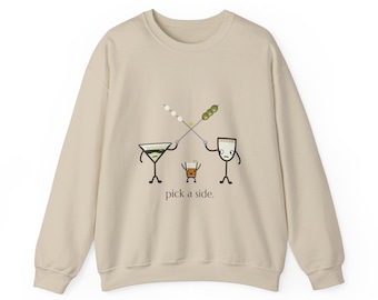 Martini Sweatshirt, The Garnish War, Martini Lover Gift, Bar Humor