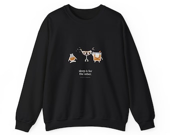 After Hours | Funny Espresso Martini Sweatshirt, sleep is for the sober crewneck, night owl cocktail gift