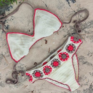 Crochet bikini, crochet swimsuit, handmade bathing suit, crochet swimwear