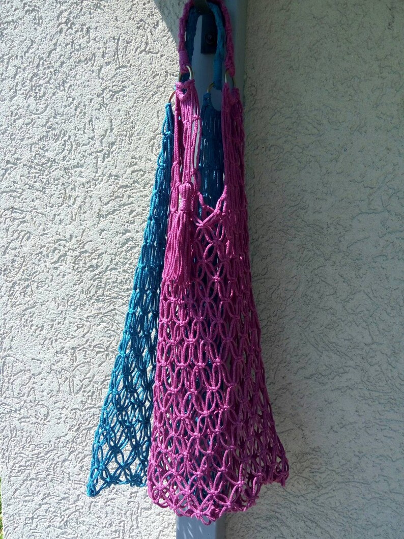 String Bag Market Tote Macrame Net Bag EcoFriendly Reusable Etsy