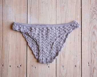 Handgemachte gehäkelte Bikinihose | Brasilianischer frecher Stil | Strand-Bademode | Festivalmode | Boho Sommer tragen