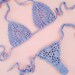 See through crochet bikini set thong crocheted swimsuit 