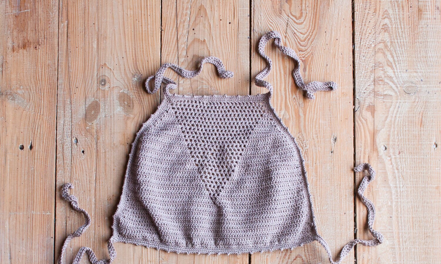 crochet high neck bikini top