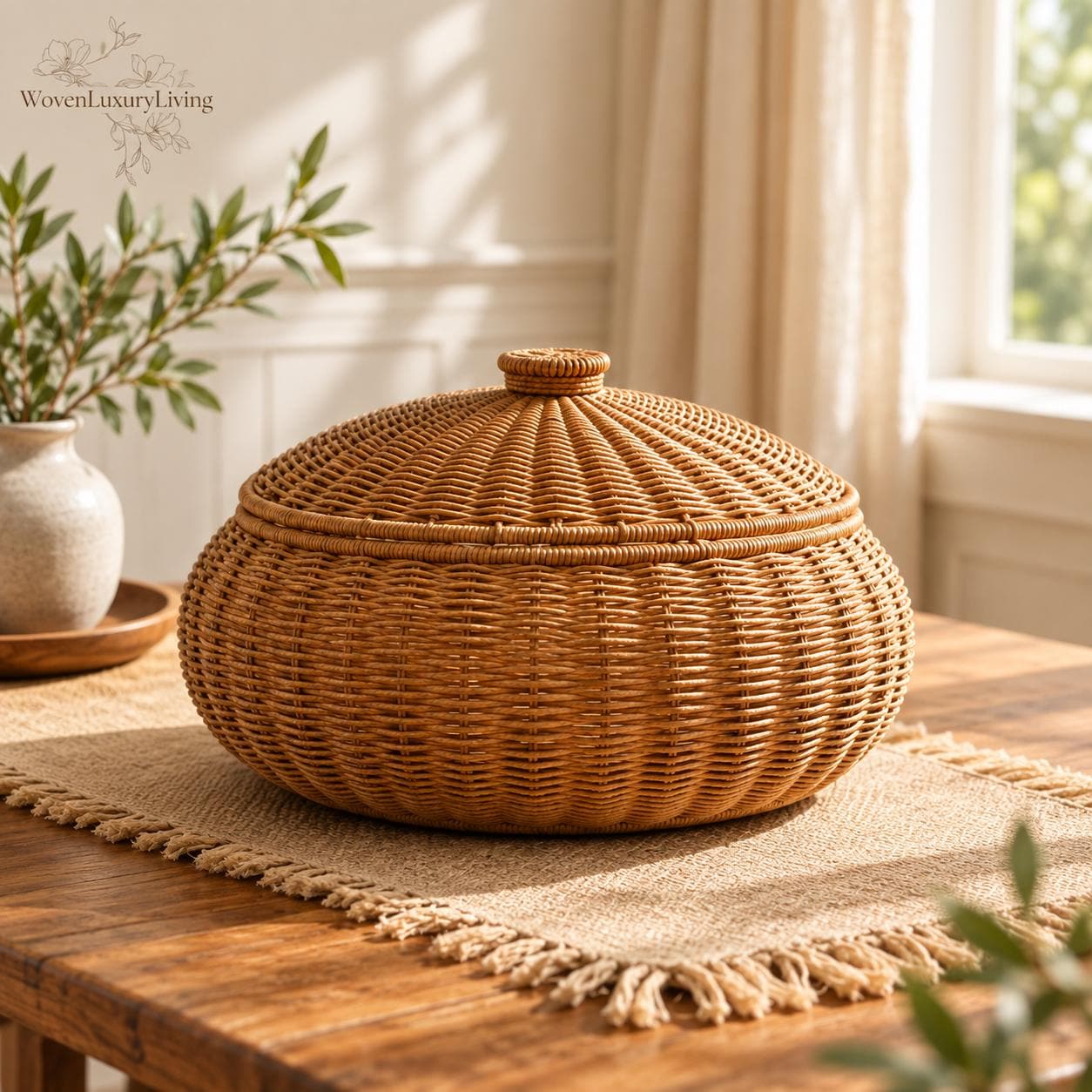 Rattan pflanze korb