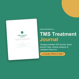 TMS Treatment Journal | Transcranial Magnetic Stimulation Tracker | PHQ-9 GAD-7 | Depression Treatment Printable Download