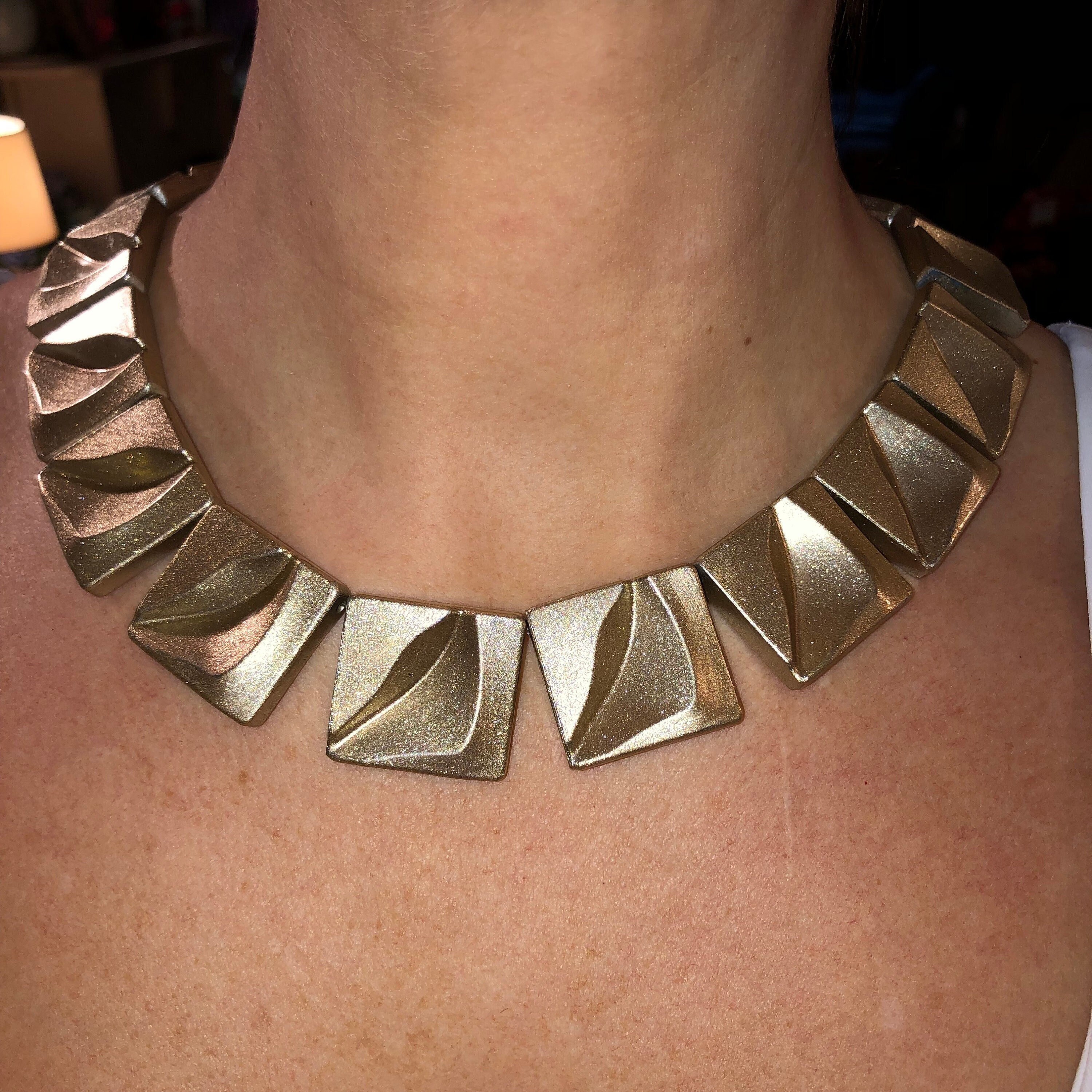 Gold Star Wars Princess Leia Ceremonial Necklace Replica Custom