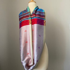 Multicolored bohemian shawl wrap for women, ethnic tribal, boho chic clothing fashion scarf fall accessories, women scarves image 9
