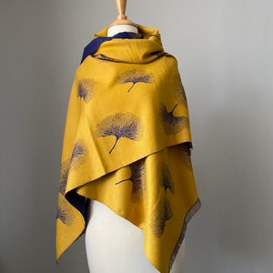 Yellow winter scarf , Luxuriously soft shawl for woman, Large blanket scarf, chose your style pashmina  or infinity scarf