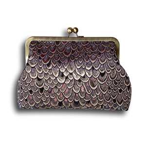 Peacock embroidered brocade clutch, luxury evening bag, shimmer purse