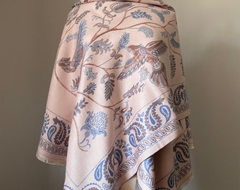 Blush winter scarf, Ultra soft winter scarf, large reversible cold weather pashmina, chose your style pashmina  or infinity scarf