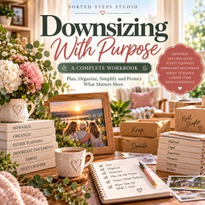 Estate Cleanout Planner for Families, Clearing a Parent’s Home, Downsizing Binder, 33-Page PDF