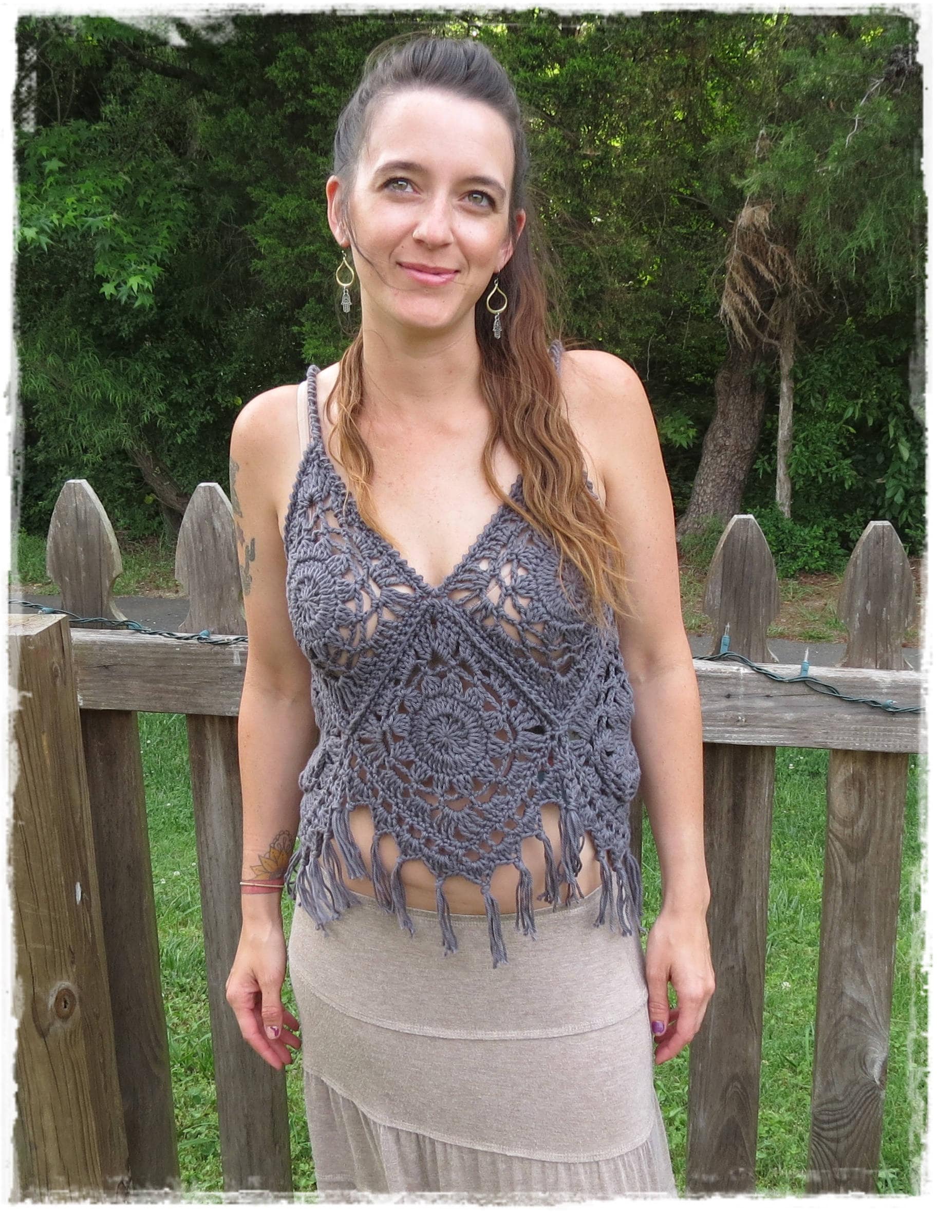 Boho Crochet Tank Granny Square Top Crochet Tank Top | Etsy