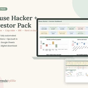 House Hacking & Rental Property Analyzer Pack | Real Estate Investor Spreadsheet (Digital Download)