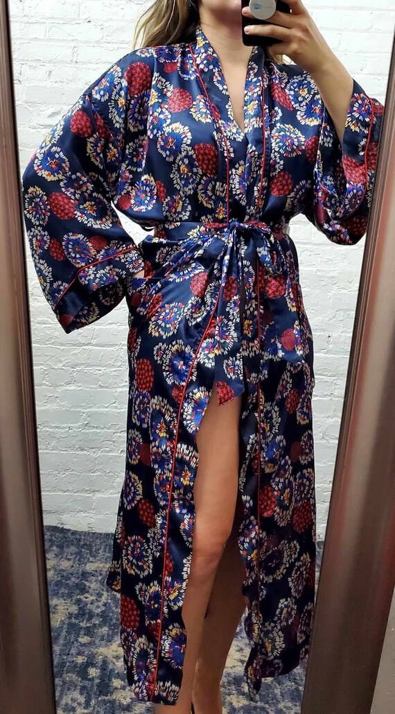 Vtg 90s Christian Dior Abstract Firework Maxi Robe