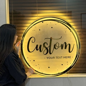 Acrylic Sign | Salon Sign | Entrance Sign | Handmade Signage | Wall Decor | Shop Sign | Custom Logo Design | Illuminated Sign  | Glow Sign