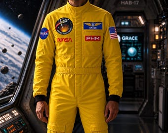 Project Hail Mary Jacket, Ryland Grace Cosplay, Yellow Flight Jacket, Satin or Cordura Sci Fi Costume, Space Explorer Gift