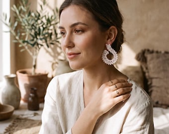 Handgemaakte Cesar Filigraan Olijfblad Oorbellen | 925 Sterling Zilver & 24K Verguld Botanische Statement Oorbellen | Colombiaanse Ambachtelijke Sieraden