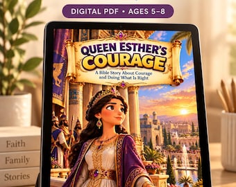 El valor de la reina Ester / Libro bíblico cristiano para niños / Ester / PDF imprimible
