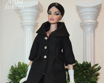 Custom sized outfit for 12" fashion doll Poppy Parker, Fashion Royalty 1/6 scale dolls.