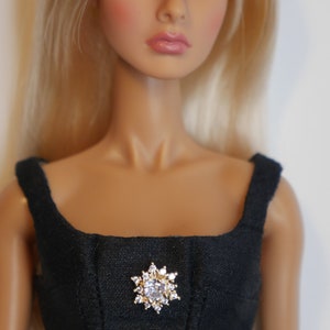 Magnetic Brooch for 12&quot; fashion doll. Fashion Royalty, Poppy Parker, FR2, Blythe, Mizi, Momoko. Doll Accessories Jewelry 1/6 scale
