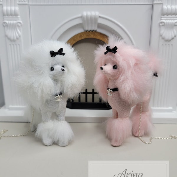 1/6 scale poodle dog for Barbie, Fashion Royalty, Poppy Parker, Momoko, Mizi and other 12 inch dolls.