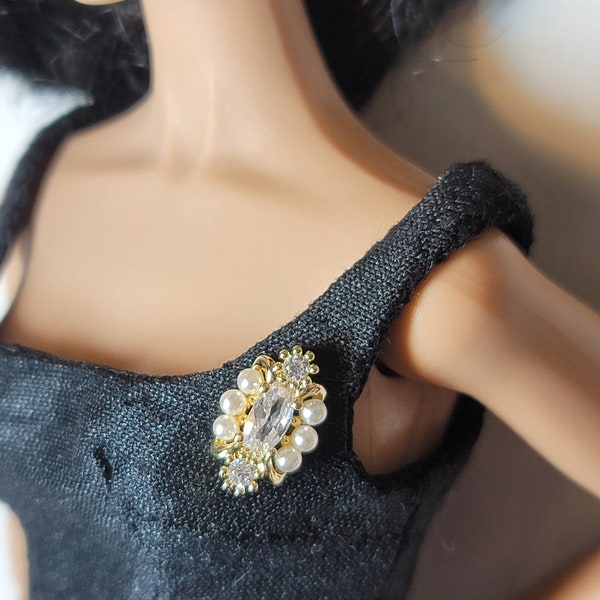 Magnetic Brooch for 12" fashion doll. Fashion Royalty, Poppy Parker, FR2, Blythe, Mizi, Momoko. Doll Accessories Jewelry 1/6 scale