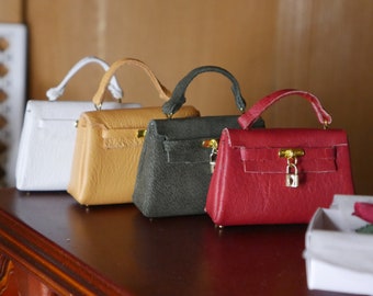 1/6 scale Leather bag for  Poppy Parker, Fashion Royalty, Monogram dolls, Nu Face, Kiraz 12'' fashion doll purse