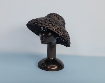 Straw hat for 1/6 scale dolls Silkstone Barbie, Fashion Royalty, East 59th, Vintage Barbie, Mizi and other dolls