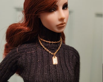 Chain Necklace for 1/6 scale doll. 12&#39;&#39; Poppy Parker, Fashion Royalty, FR2, Nu Face, Momoko, Misaki Accessories Jewelry