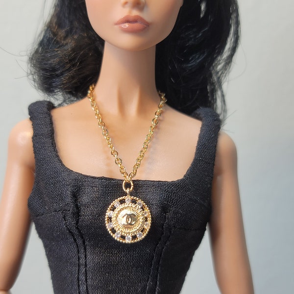 Collier chaîne pour poupée à l'échelle 1/6 Silkstone Barbie, Poppy Parker, Fashion Royalty, Nu Face, accessoires de bijoux Barbie vintage