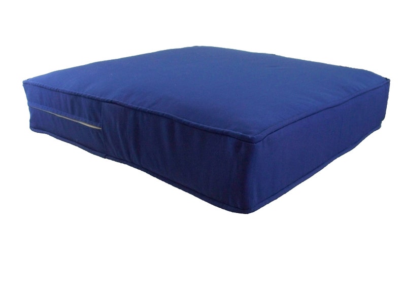 Navy blue patio chair cushion 20,22,24 wicker garden deck rattan bench Plain solid seat furniture Set 18 Outdoor chair cushions navy blue