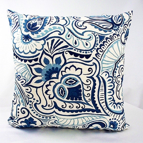 blue sofa pillows