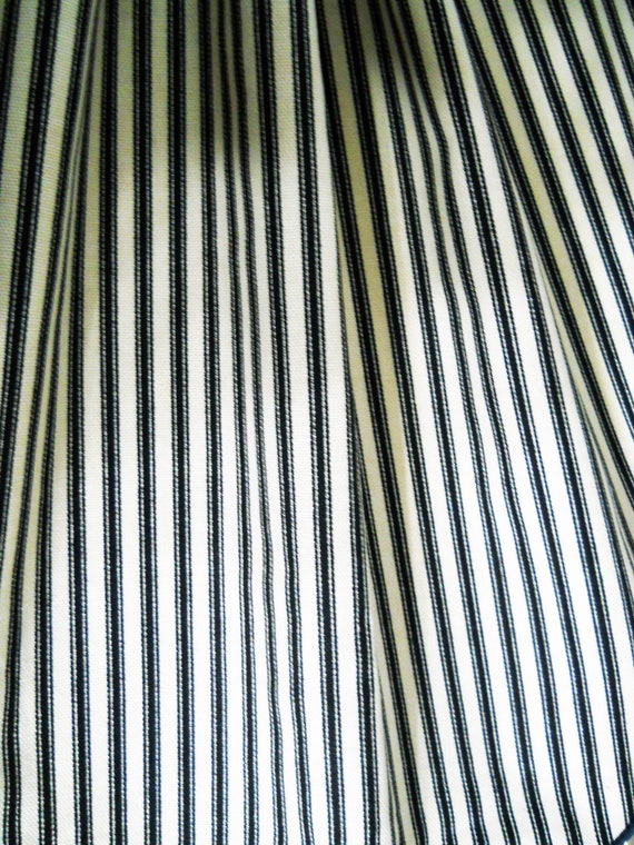 Curtain Panels Custom Navy And White Waverly Classic Ticking Etsy
