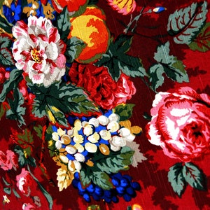 Set of 2 Red Floral Pillow Covers Throw Pink  Burgundy Roses Fruit Bouquet, Decorative Cushions Sofa  Accent