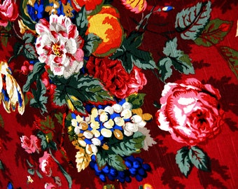 Set di federe per cuscini Chinoiserie, decorazioni floreali rosse e verdi - Italia