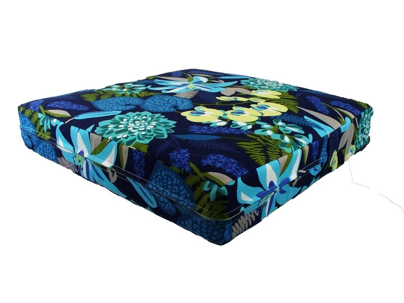 Tropical blue seat cushions Marine blue patio Caribbean Etsy