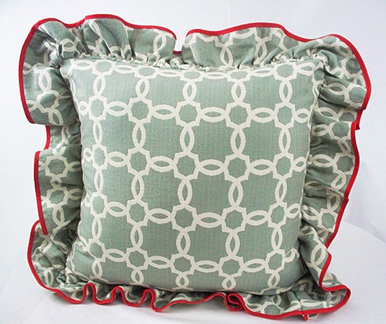 Ruffle Accent Pillow, Ruffled Pillow Cover, Ruffle Cushion, Ruffle