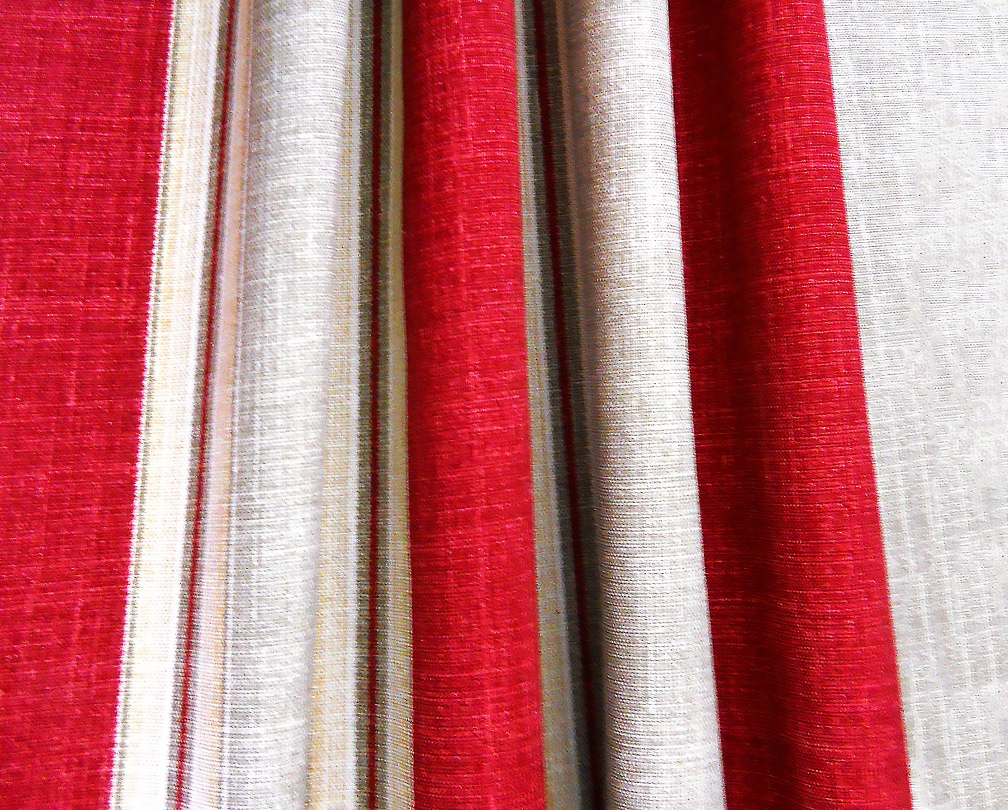 Red Striped Valance Window Treatments Valances Kitchen Living Etsy